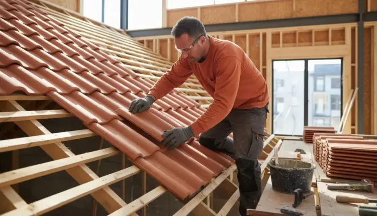 Clay tile installation